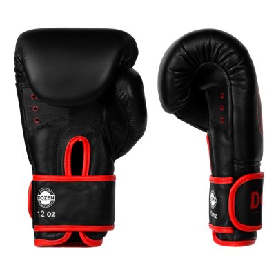 Боксерские перчатки Dozen Monochrome Training Boxing Gloves Черный/Красный(Р¤РѕС‚Рѕ 3)