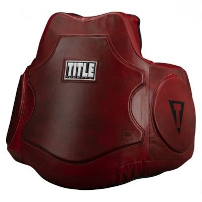 Защита корпуса (Жилет тренерский) TITLE Boxing Blood Red Leather Body Protector(Р¤РѕС‚Рѕ 1)