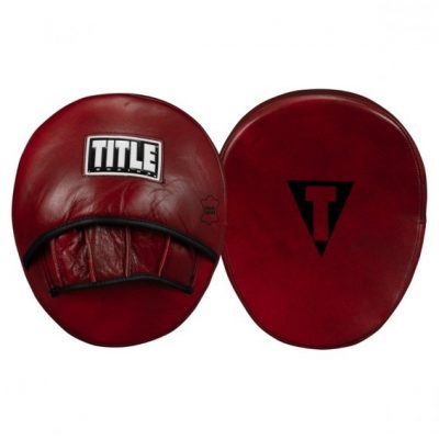 Лапы боксерские TITLE Boxing Blood Red Leather Punch Mitts(Р¤РѕС‚Рѕ 1)