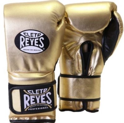 Перчатки боксерские Cleto Reyes Hook & Loop Training Gloves Золото(Р¤РѕС‚Рѕ 1)