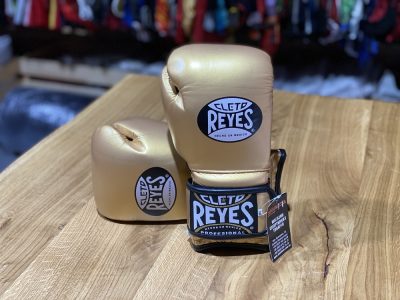 Перчатки боксерские Cleto Reyes Hook & Loop Training Gloves Золото(Р¤РѕС‚Рѕ 2)