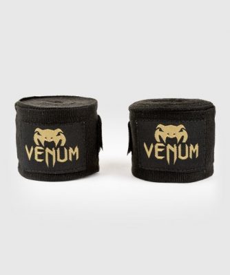 Боксерские бинты Venum Kontact Boxing Handwraps Черный/Золото(Р¤РѕС‚Рѕ 1)