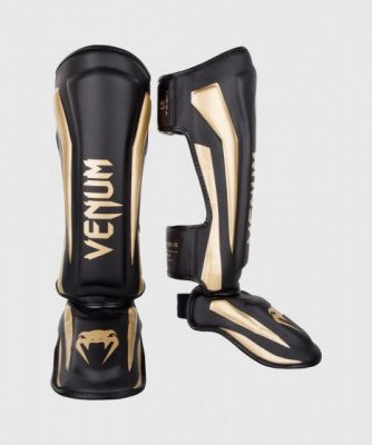 Защита ног Venum Elite Standup Shin Guards - Черный/Золото(Р¤РѕС‚Рѕ 1)