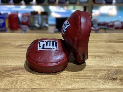 Лапы боксерские TITLE Boxing Blood Red Leather Punch Mitts(Р¤РѕС‚Рѕ 7)