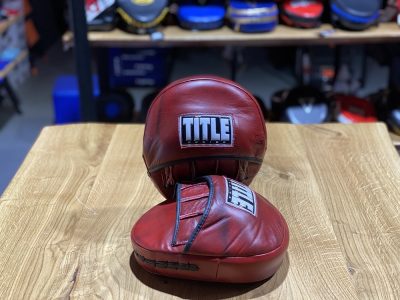 Лапы боксерские TITLE Boxing Blood Red Leather Punch Mitts(Р¤РѕС‚Рѕ 10)