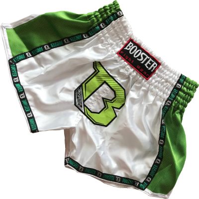 Шорты для Муай-Тай Booster TBT Pro thai shorts Белый/Зеленый(Р¤РѕС‚Рѕ 1)