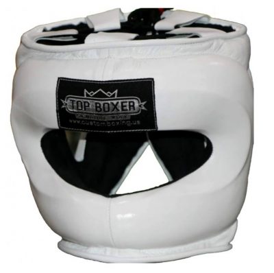 Шлем боксерский с бампером TopBoxer Facesaver Headguard Белый(Р¤РѕС‚Рѕ 1)