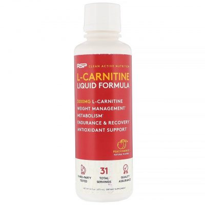 L-Карнитин RSP Liquid L-Carnitine 3000 (473 мл) Персик/Манго(Р¤РѕС‚Рѕ 1)