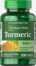 Замовити Puritan's Pride Turmeric Curcumin 800 mg (100 капсул)