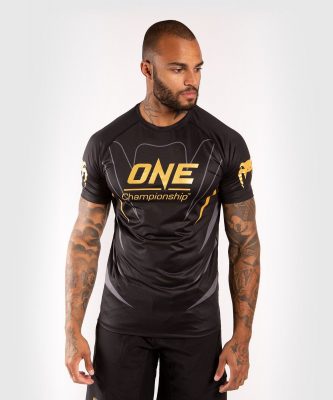 Футболка Venum X ONE FC Dry Tech T-shirt - Черный /Золото(Р¤РѕС‚Рѕ 1)