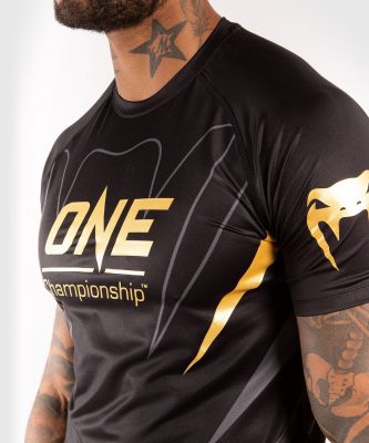 Футболка Venum X ONE FC Dry Tech T-shirt - Черный /Золото(Р¤РѕС‚Рѕ 5)