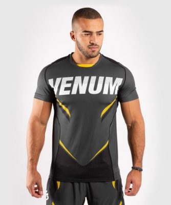 Футболка тренировочная Venum ONE FC Impact Dry Tech Серый/Желтый(Р¤РѕС‚Рѕ 1)