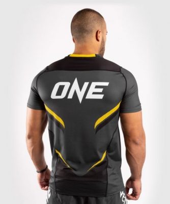 Футболка тренировочная Venum ONE FC Impact Dry Tech Серый/Желтый(Р¤РѕС‚Рѕ 2)