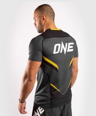 Футболка тренировочная Venum ONE FC Impact Dry Tech Серый/Желтый(Р¤РѕС‚Рѕ 4)