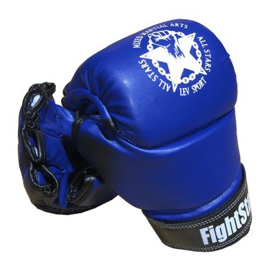Перчатки ММА Lev-Sport М1 Кожзам Синий(Р¤РѕС‚Рѕ 1)