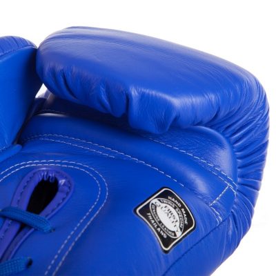 Перчатки боксерские кожаные на шнуровке TWINS BGLL1 blue(Р¤РѕС‚Рѕ 2)