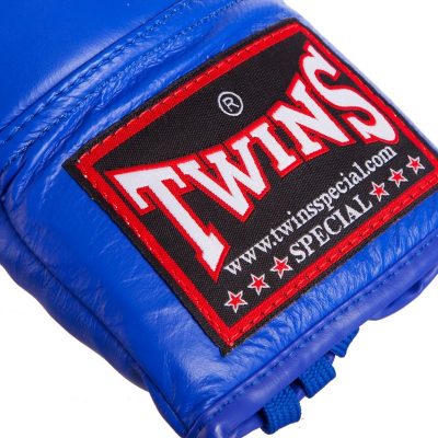 Перчатки боксерские кожаные на шнуровке TWINS BGLL1 blue(Р¤РѕС‚Рѕ 3)
