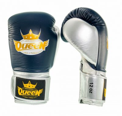 Перчатки боксерские Queen Boxing Gloves Pro 1 Синий/Серебро(Р¤РѕС‚Рѕ 1)