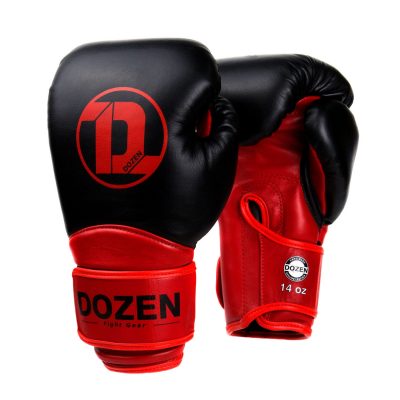 Боксерские перчатки Dozen Dual Impact Training Boxing Gloves Черный/Красный(Р¤РѕС‚Рѕ 1)