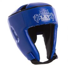 Замовити Шлем боксерский открытый Кожзам Лев LV-4293-B Бокс (р-р S-L, синий)