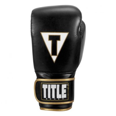 Перчатки боксерские TITLE Boxeo Mexican Leather Training Gloves Quatro Черный(Р¤РѕС‚Рѕ 4)