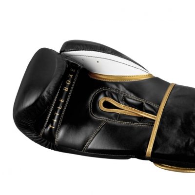 Перчатки боксерские TITLE Boxeo Mexican Leather Training Gloves Quatro Черный(Р¤РѕС‚Рѕ 6)