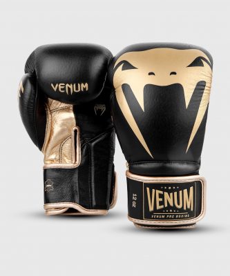 Боксерские перчатки Venum Giant 2.0 Pro Boxing Gloves With Velcro Черный/Золото(Р¤РѕС‚Рѕ 1)
