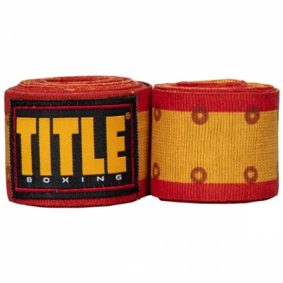 Бинты боксерские TITLE Elastic Hero Hand Wraps Красный/Желтый(Р¤РѕС‚Рѕ 1)