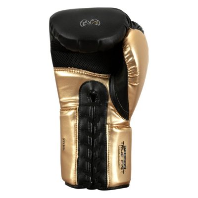 Боксерские перчатки на шнуровке Rival 100 Series Lace Sparring Gloves Black/Gold(Р¤РѕС‚Рѕ 4)