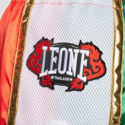 Шорты для тайского бокса, кикбоксинга Leone Зел/Бел/Красный(Р¤РѕС‚Рѕ 7)