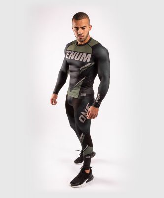 Штаны компрессионные Venum ONE FC Impact Compresssion Tights - Черный/Хаки(Р¤РѕС‚Рѕ 7)