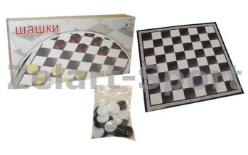 Замовити Шашки настольная игра (доска-картон, фигуры-пластик, р-р доски 30см*30см) (3817)