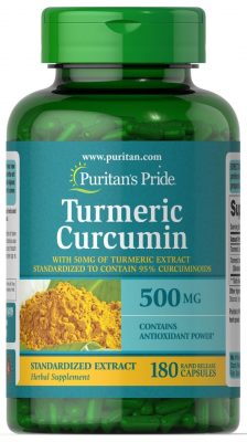 Куркумин Puritan’s Pride Turmeric Curcumin 500 mg (180 таб.)(Р¤РѕС‚Рѕ 1)