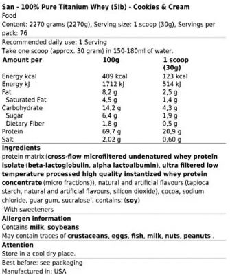 Протеин San 100% Pure Titanium Whey (2,7 кг)(Р¤РѕС‚Рѕ 3)