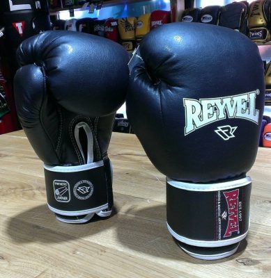 Боксерские перчатки Reyvel Fortuna увеличенные винил Черный(Р¤РѕС‚Рѕ 2)