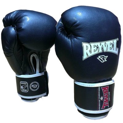 Боксерские перчатки Reyvel Fortuna увеличенные винил Черный(Р¤РѕС‚Рѕ 1)