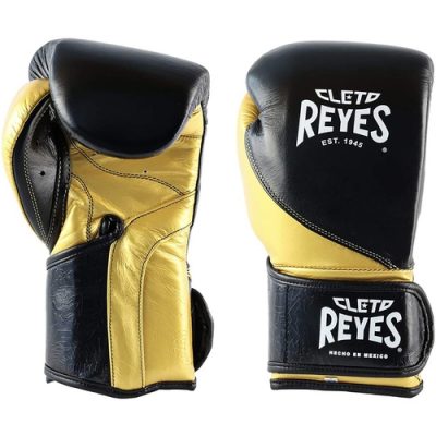 Перчатки боксерские Cleto Reyes High Precision Hook and Loop Чор/Золото(Р¤РѕС‚Рѕ 1)