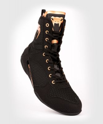 Боксерки Venum Elite Boxing Shoes - Черный/Бронза(Р¤РѕС‚Рѕ 1)
