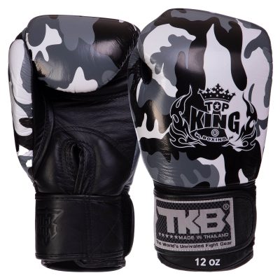 Перчатки боксерские кожаные TOP KING Empower Camouflage TKBGEM-03 8-18 Камуфляж серый(Р¤РѕС‚Рѕ 1)