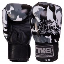 Замовити Перчатки боксерские кожаные TOP KING Empower Camouflage TKBGEM-03 8-18 Камуфляж серый