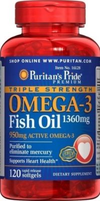 Puritan's Pride Active Omega3 1400mg гелевые витамины 1058 (60 капсул)(Р¤РѕС‚Рѕ 1)