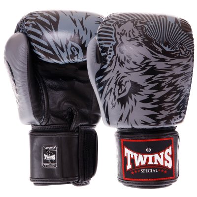 Перчатки боксерские кожаные TWINS FBGVL3-50 WOLF 10-14oz цвета в ассортименте(Фото 2)