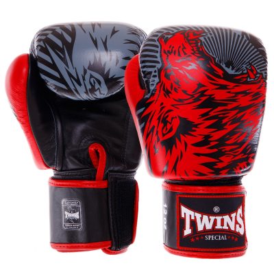 Перчатки боксерские кожаные TWINS FBGVL3-50 WOLF 10-14oz цвета в ассортименте(Фото 4)