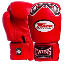 Замовити Перчатки боксерские кожаные на липучке TWINS FBGVL3-25-RD
