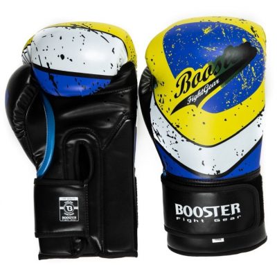 Booster Боксерские перчатки синтетическая кожа BG VORTEX 1 сине/желтые(Р¤РѕС‚Рѕ 1)
