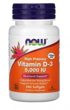 Замовити Now Витамины Vitamin D3 5000 IU 3720 (120 капсул)