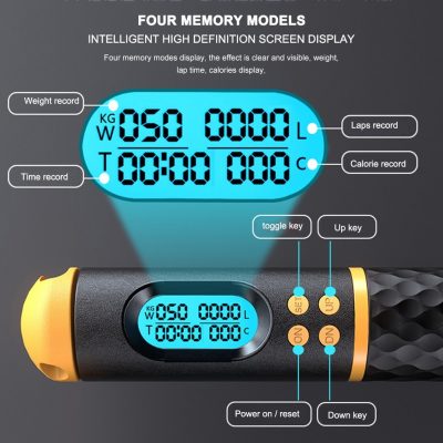 Happy&Healthy Безшнуровая скакалка со счетчиком для прыжков (смарт скакалка 2 в1 з функцией памяти) HH-3009(Р¤РѕС‚Рѕ 3)