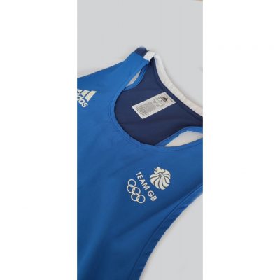 Adidas Форма для занятий боксом Olympic Man GBR (шорты + майка) AD0006104 синяя(Р¤РѕС‚Рѕ 2)