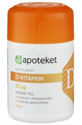 Вітамін-Д Apoteket D-VITAMIN (100 таблеток) 9985(Р¤РѕС‚Рѕ 1)
