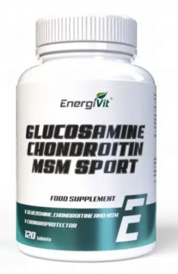 Витаминный комплекс для суставов и связок Energi Vit Glucosamine Chondroitin MSM Sport (120 таблеток) 4197(Р¤РѕС‚Рѕ 1)